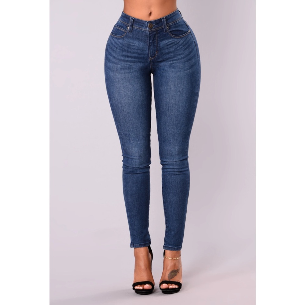 Fashion Nova Medium Wash Jeans